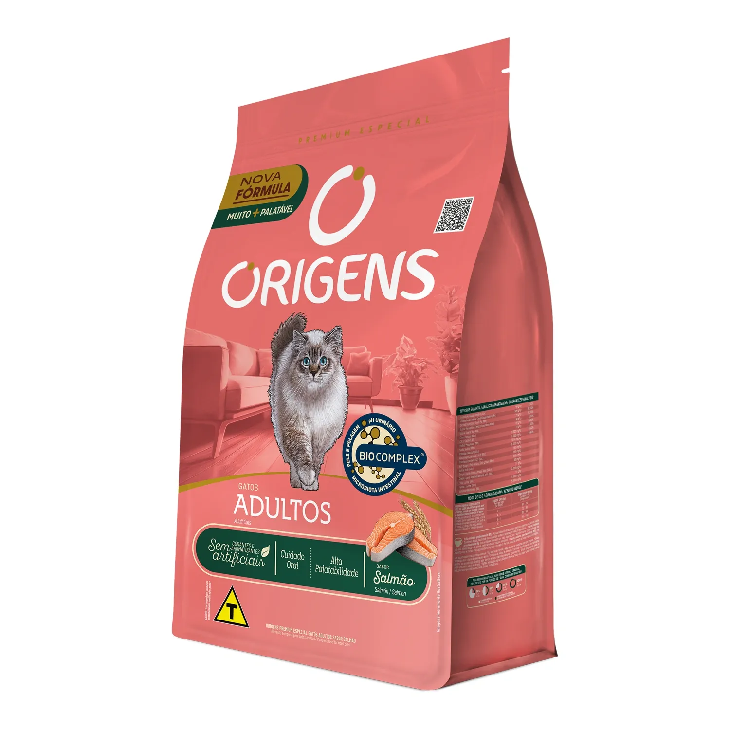 Ração Origens Gatos Adultos Salmão